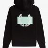 Kapuzenpullover mit Lorbeerkranz-Print