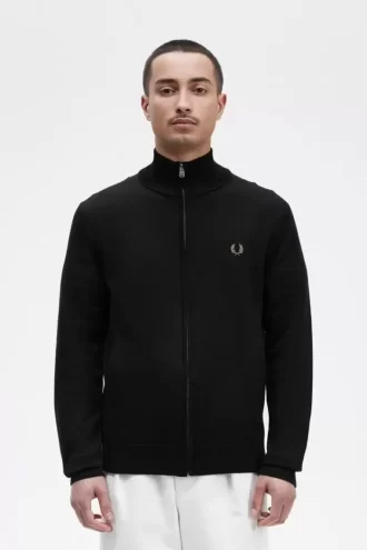 Klassischer Herren-Cardigan mit durchgehendem Reißverschluss