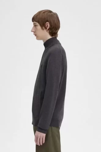 Klassischer Herren-Cardigan mit durchgehendem Reißverschluss