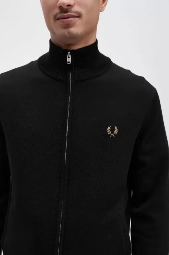 Klassischer Herren-Cardigan mit durchgehendem Reißverschluss