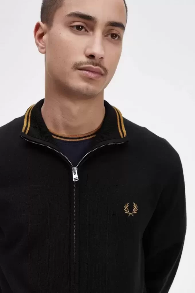 Klassischer Herren-Cardigan mit durchgehendem Reißverschluss