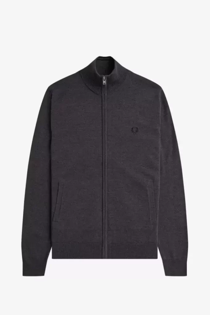 Klassischer Herren-Cardigan mit durchgehendem Reißverschluss