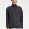 Klassischer Herrenpullover mit halbem Reißverschluss