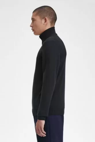 Klassischer Herrenpullover mit halbem Reißverschluss