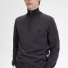 Klassischer Herrenpullover mit halbem Reißverschluss