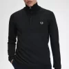 Klassischer Herrenpullover mit halbem Reißverschluss
