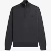 Klassischer Herrenpullover mit halbem Reißverschluss