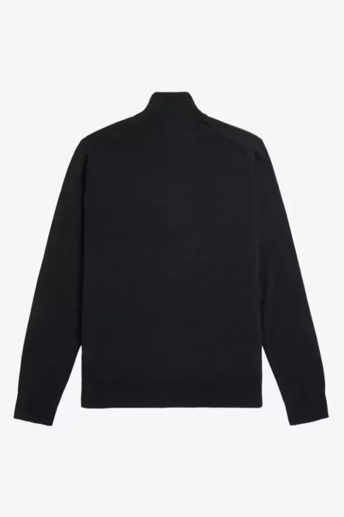 Klassischer Herrenpullover mit halbem Reißverschluss