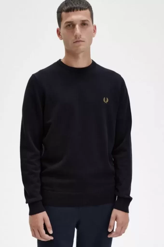 Klassischer Herrenpullover mit Rundhalsausschnitt