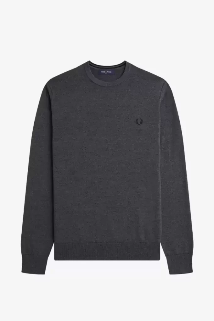 Klassischer Herrenpullover mit Rundhalsausschnitt