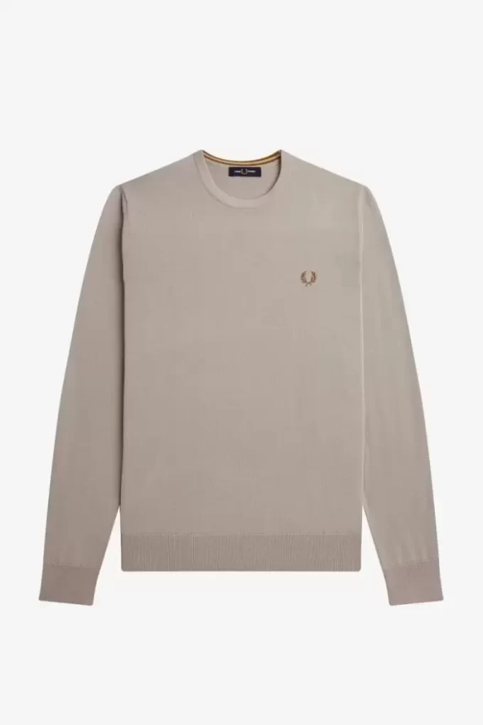 Klassischer Herrenpullover mit Rundhalsausschnitt