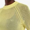 Kurzärmliger, offener Strickpullover