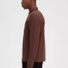 Langarm-Poloshirt aus Baumwolle mit Wabenmuster für Herren