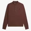 Langarm-Poloshirt aus Baumwolle mit Wabenmuster für Herren
