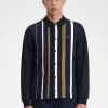 Langarm-Poloshirt mit Farbverlaufsstreifen für Herren