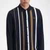 Langarm-Poloshirt mit Farbverlaufsstreifen für Herren
