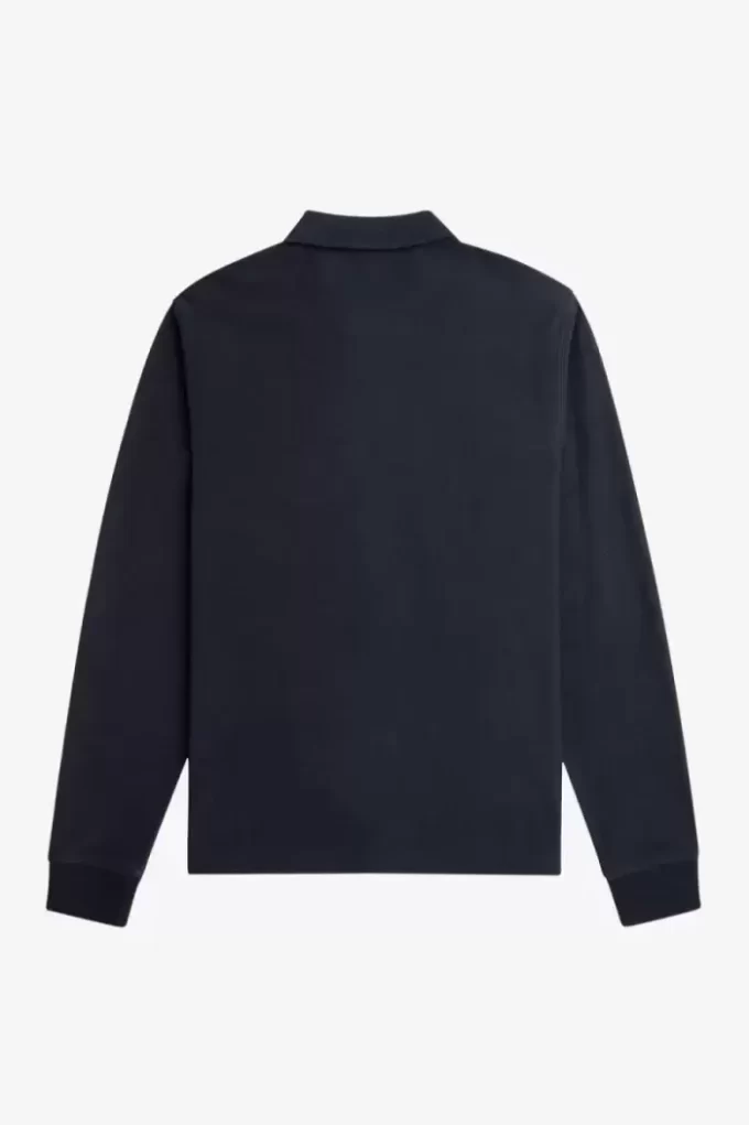 Langarm-Poloshirt mit Farbverlaufsstreifen für Herren