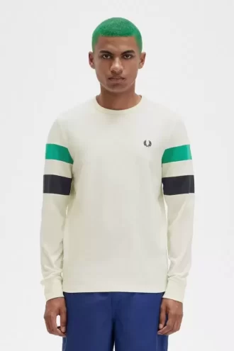 Langarm-T-Shirt mit Bahnenärmeln für Herren