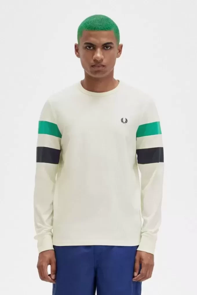 Langarm-T-Shirt mit Bahnenärmeln für Herren