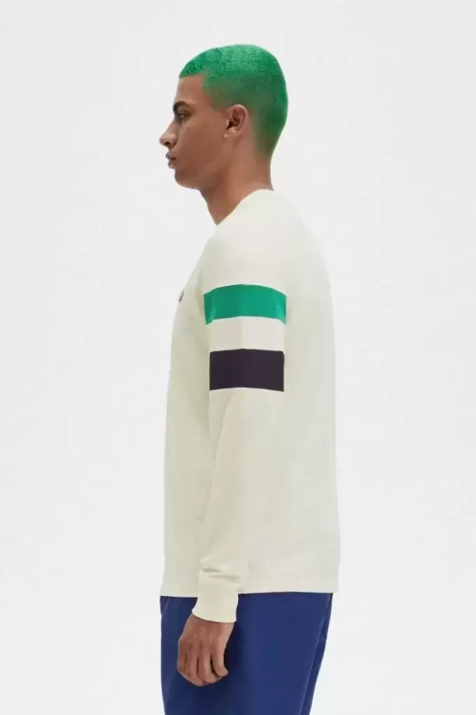 Langarm-T-Shirt mit Bahnenärmeln für Herren