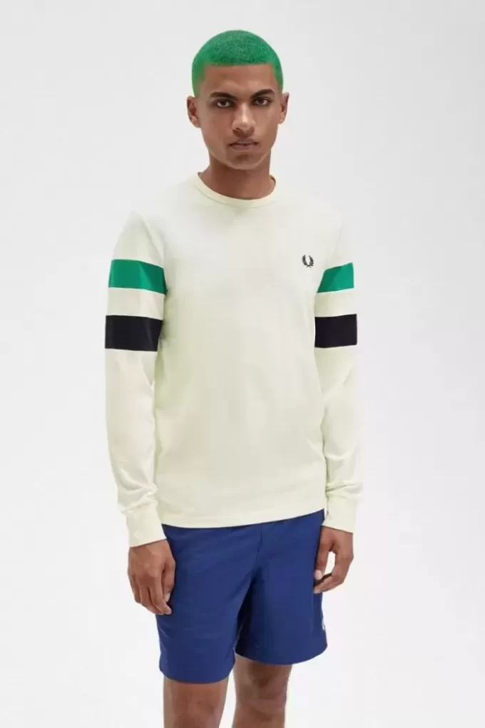 Langarm-T-Shirt mit Bahnenärmeln für Herren