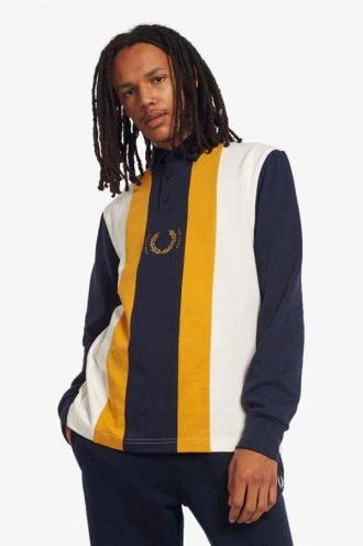 Langärmlige gestreifte Rugby-Shirts