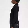Langärmliges geripptes Damen-Poloshirt