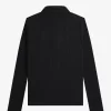 Langärmliges geripptes Damen-Poloshirt