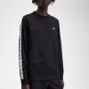 Langärmliges Herren-T-Shirt mit Klebestreifen