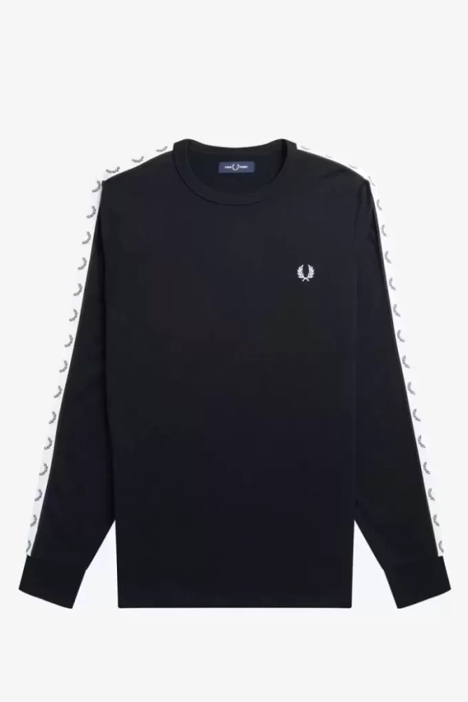 Langärmliges Herren-T-Shirt mit Klebestreifen