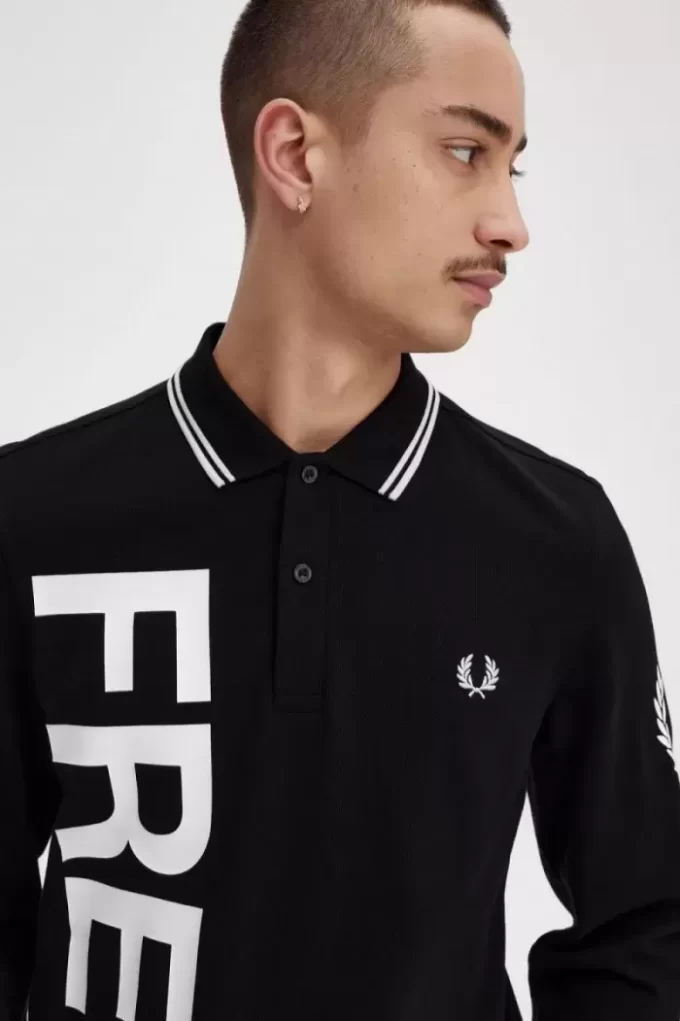 Langärmliges Herrenhemd mit auffälliger Grafik