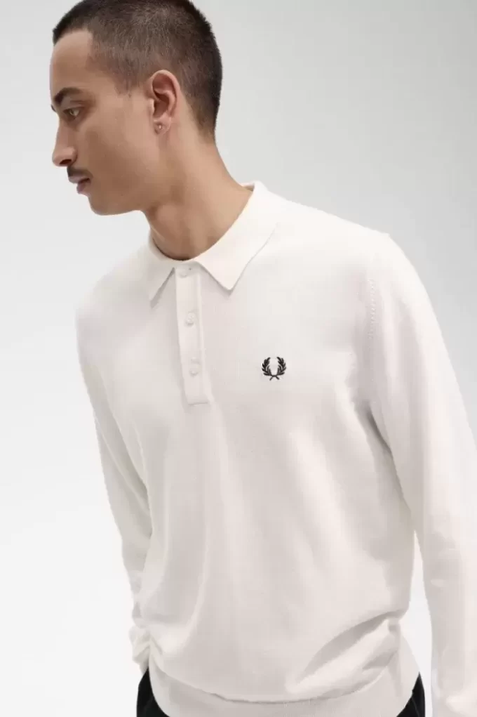 Langärmliges Strickhemd für Herren