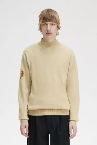 Laurel Wreath Mock Neck Herrenpullover