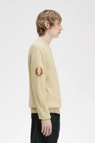 Laurel Wreath Mock Neck Herrenpullover