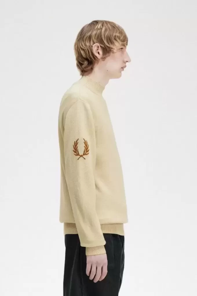 Laurel Wreath Mock Neck Herrenpullover
