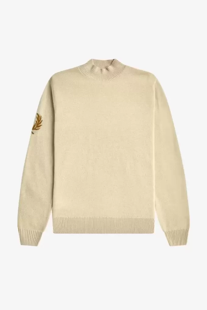 Laurel Wreath Mock Neck Herrenpullover