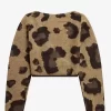 Leoparden-Wickelcardigan für Damen