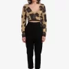 Leoparden-Wickelcardigan für Damen
