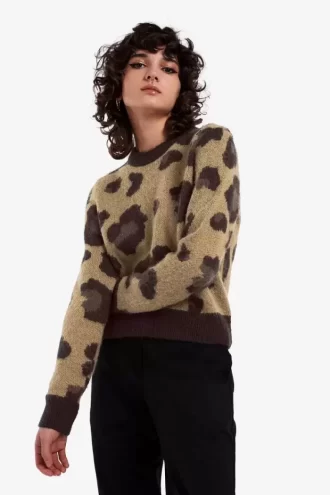 Leopardenpullover für Damen