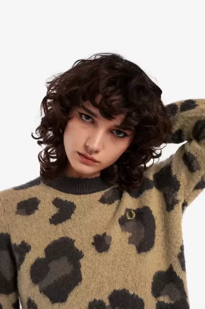 Leopardenpullover für Damen