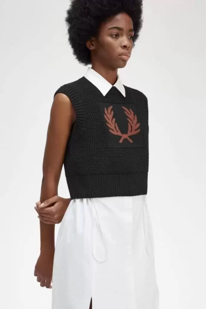 Lorbeerkranz-Strick-Tanktops für Damen