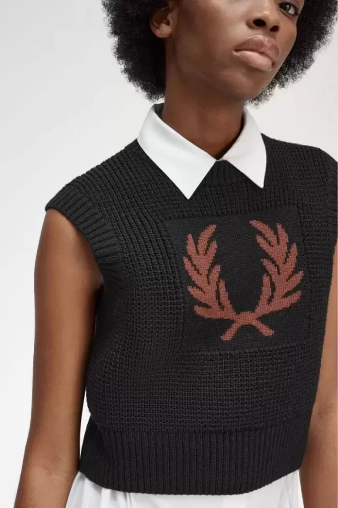 Lorbeerkranz-Strick-Tanktops für Damen