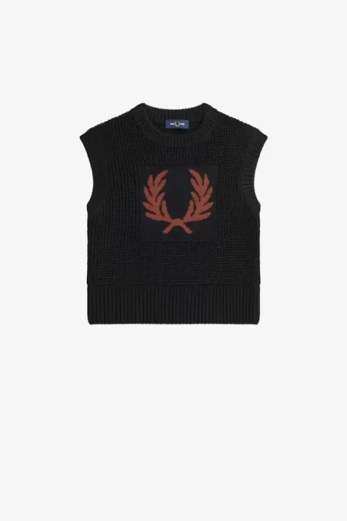 Lorbeerkranz-Strick-Tanktops für Damen