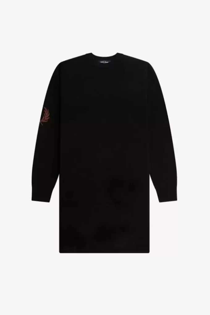 Lorbeerkranz-Strickkleid für Damen
