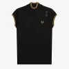 Metallic-Strick-Poloshirt für Damen