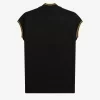 Metallic-Strick-Poloshirt für Damen
