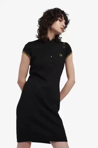 Metallic-Strickkleid für Damen