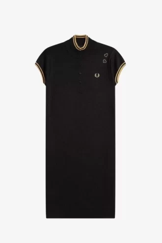 Metallic-Strickkleid für Damen