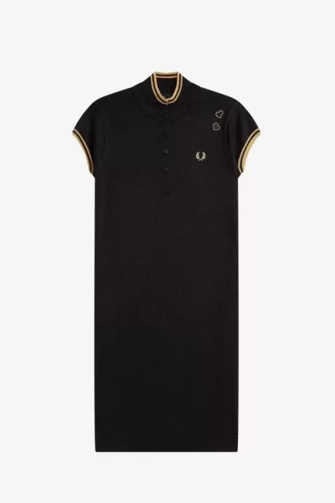 Metallic-Strickkleid für Damen
