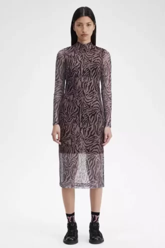 Netzkleid für Damen mit Zebramuster